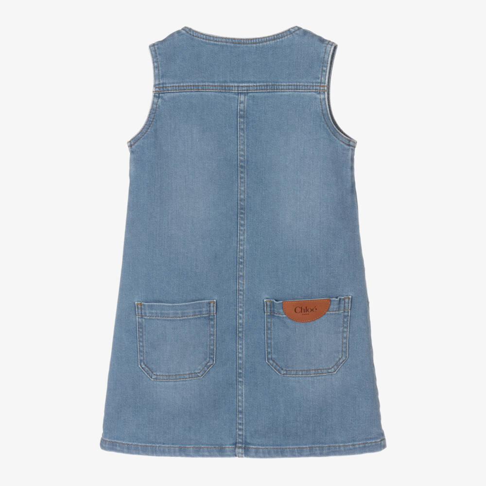 Chloé-Джинсовое синее платье для девочек | Childrensalon Outlet