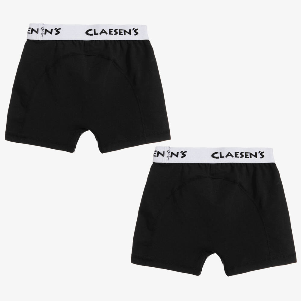 Claesen s Boys Black Cotton Boxers 2 Pack Childrensalon Outlet