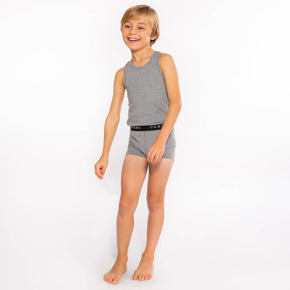  كلايسنز-توب فيست قطن لون رمادي للأولاد | Childrensalon Outlet