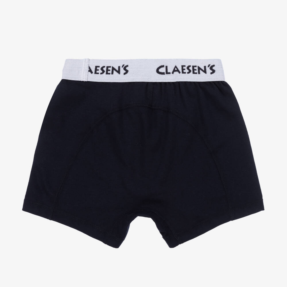Claesen's-Boys Navy Blue Cotton Boxers (2 Pack) | Childrensalon Outlet