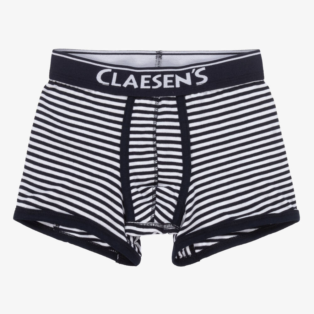  كلايسنز-شورت بوكسر قطن لون كحلي و أبيض للأولاد | Childrensalon Outlet
