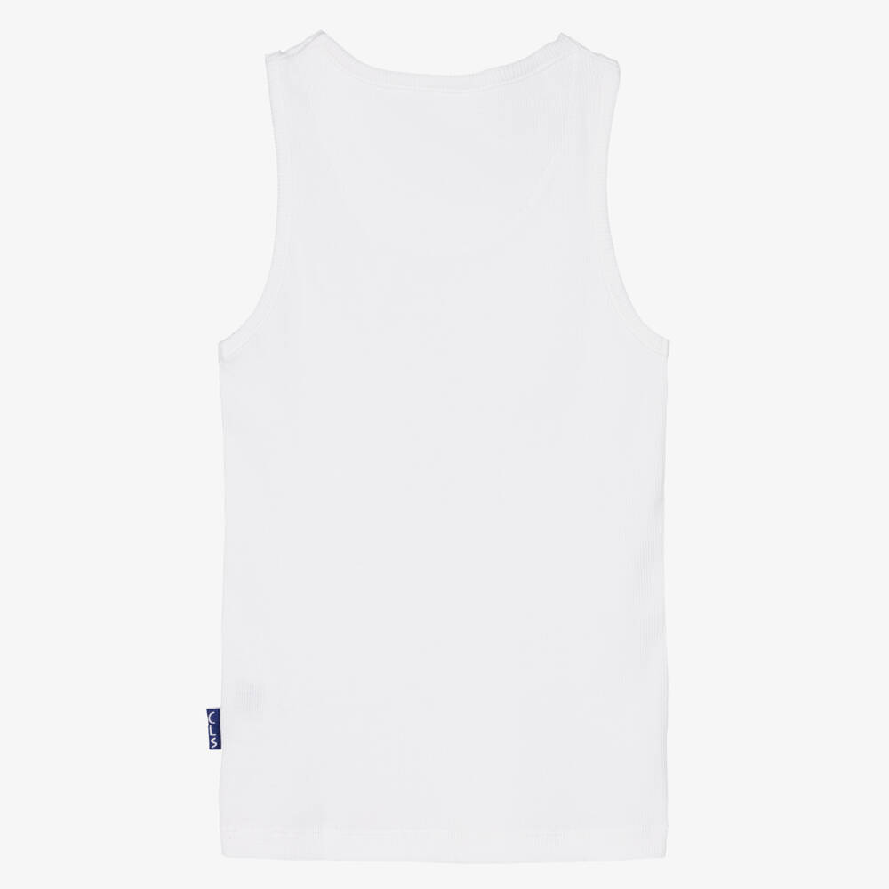 Claesen's-صدرية قطنية ناعمة بيضاء للأولاد | Childrensalon Outlet