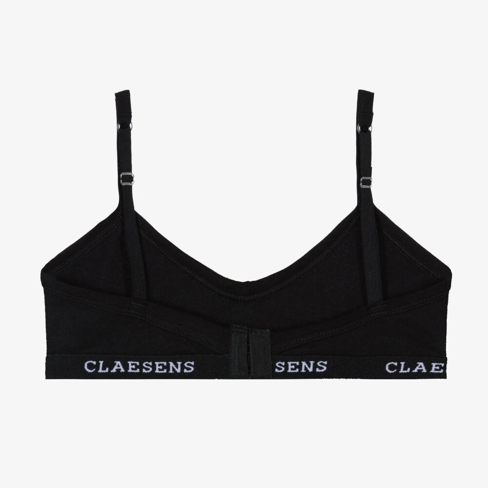 Claesen's-Мягкий черный хлопковый бюстгальтер для девочек | Childrensalon Outlet