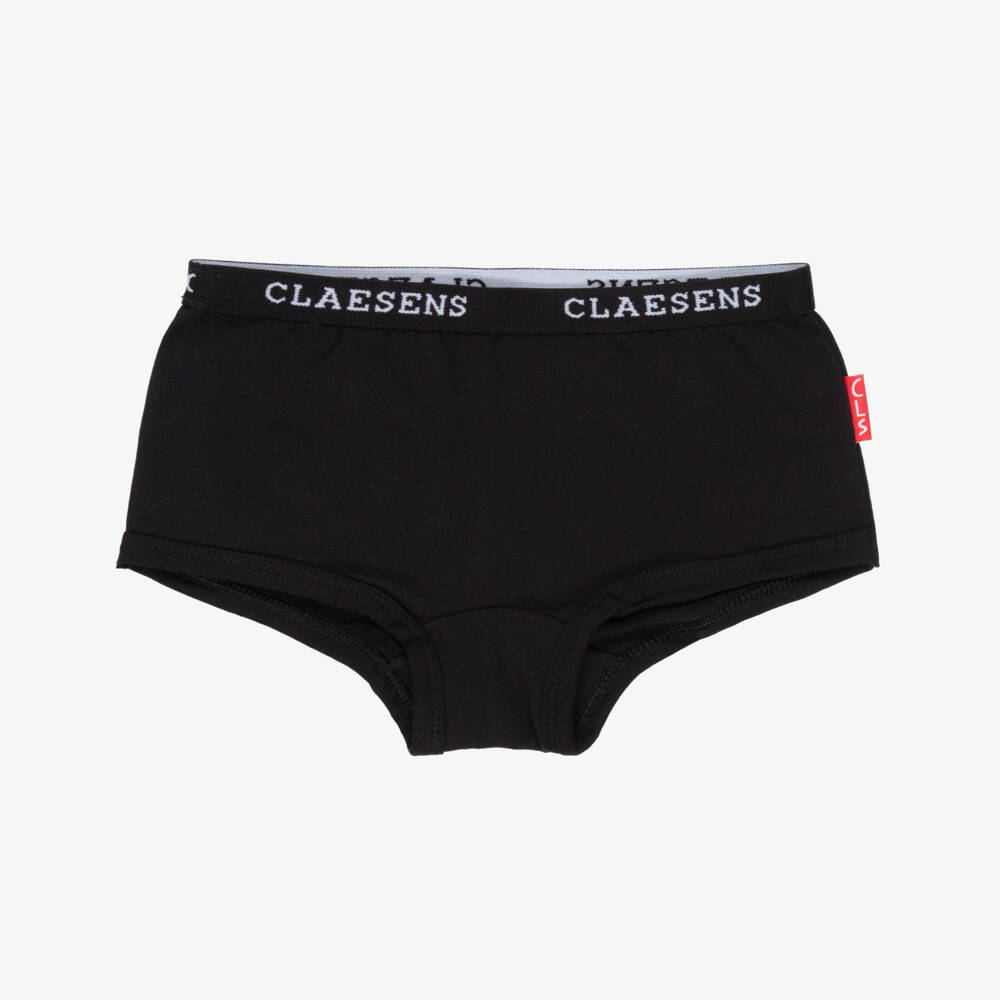 Claesen's-Комплект черного хлопкового белья для девочек | Childrensalon Outlet