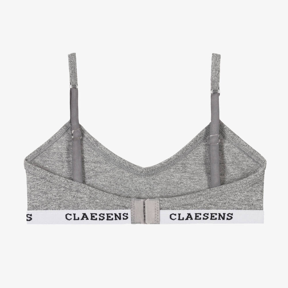 Claesen's-Мягкий серый хлопковый бюстгальтер для девочек | Childrensalon Outlet