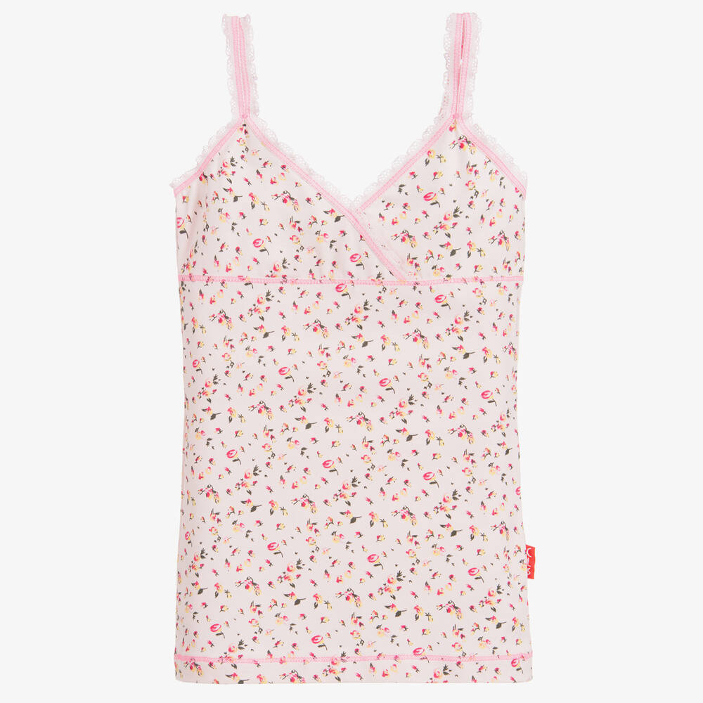 Claesen's - Girls Pink Cotton Vest | Childrensalon