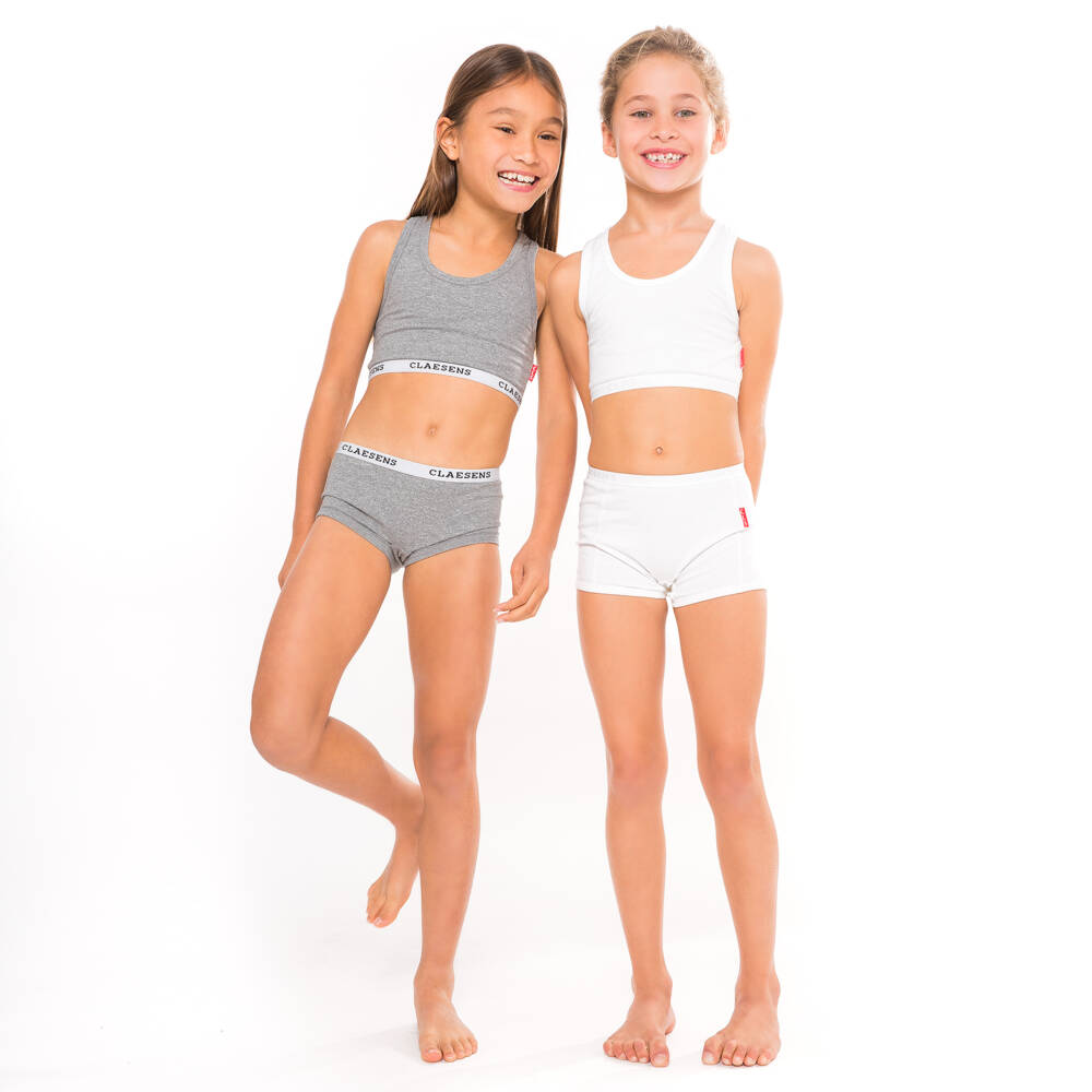 Claesen's-Белый хлопковый топ на бретелях для девочек | Childrensalon Outlet