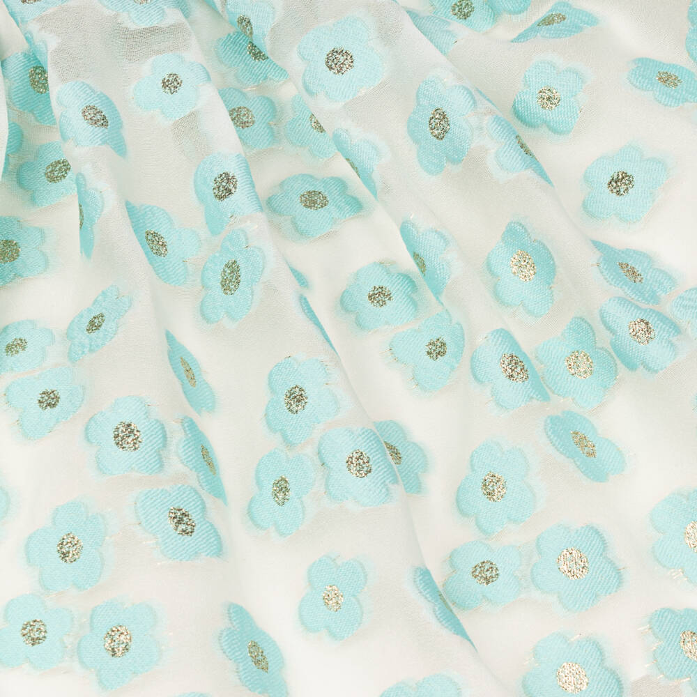 Coeur by Childrensalon-Girls Aqua Floral Skirt Ensemble | Childrensalon Outlet