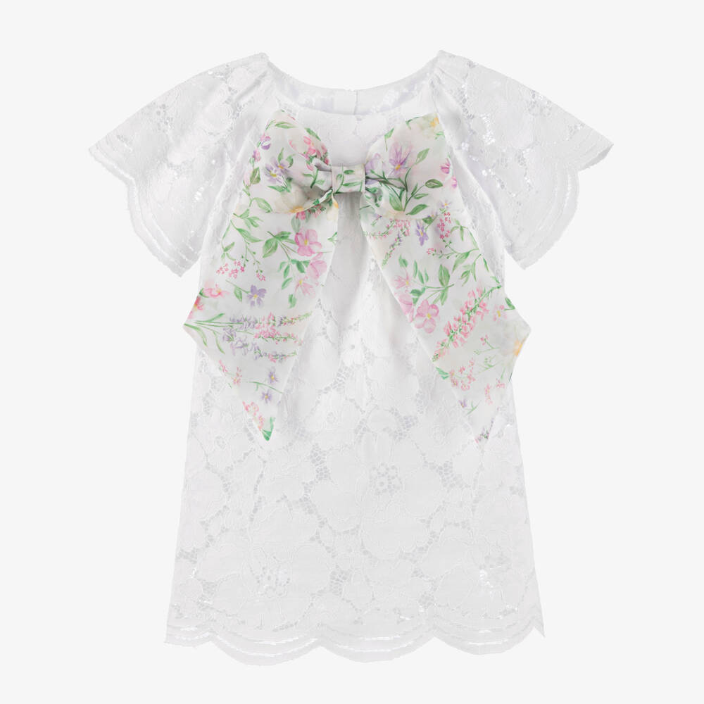 Coeur by Childrensalon-Girls Elegant White Lace Dress | Childrensalon Outlet