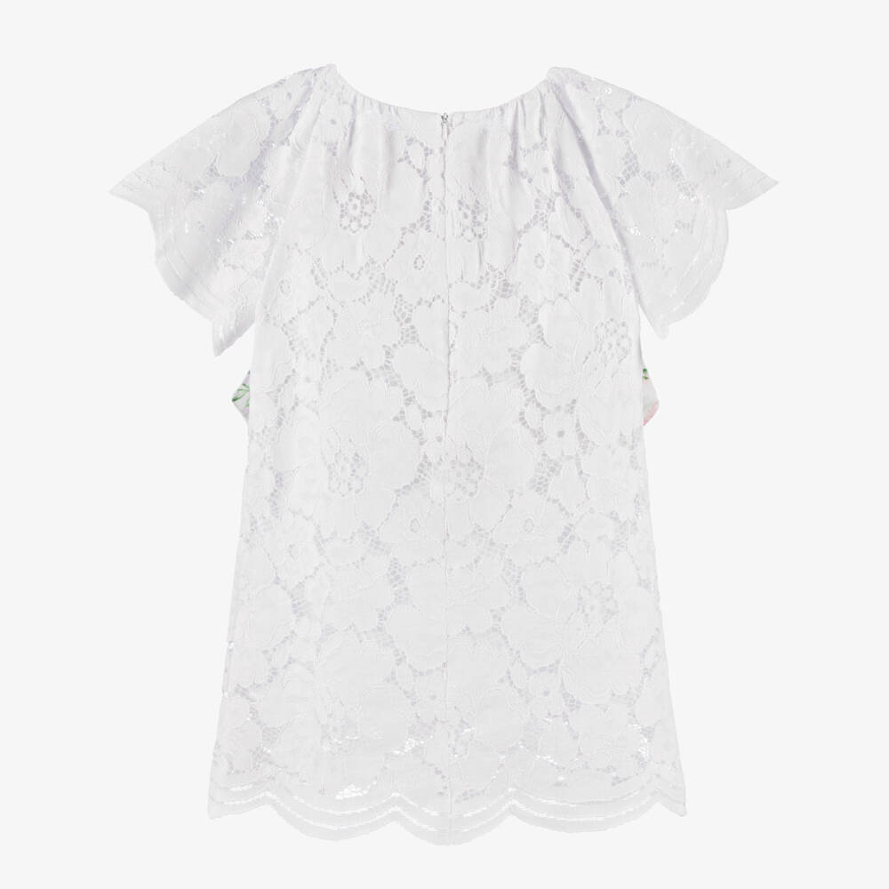 Coeur by Childrensalon-Girls Elegant White Lace Dress | Childrensalon Outlet