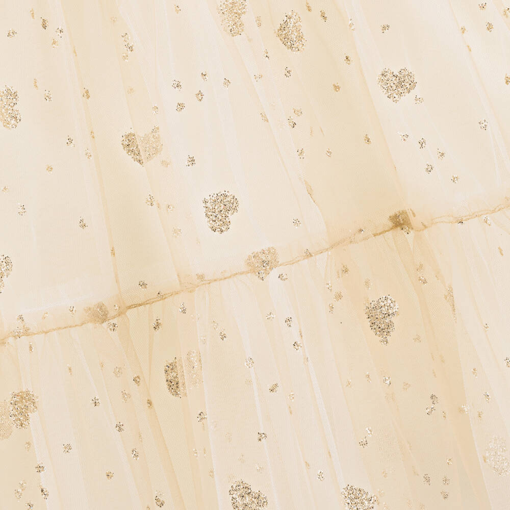Coeur by Childrensalon-Girls Gold Tulle Heart Dress | Childrensalon Outlet