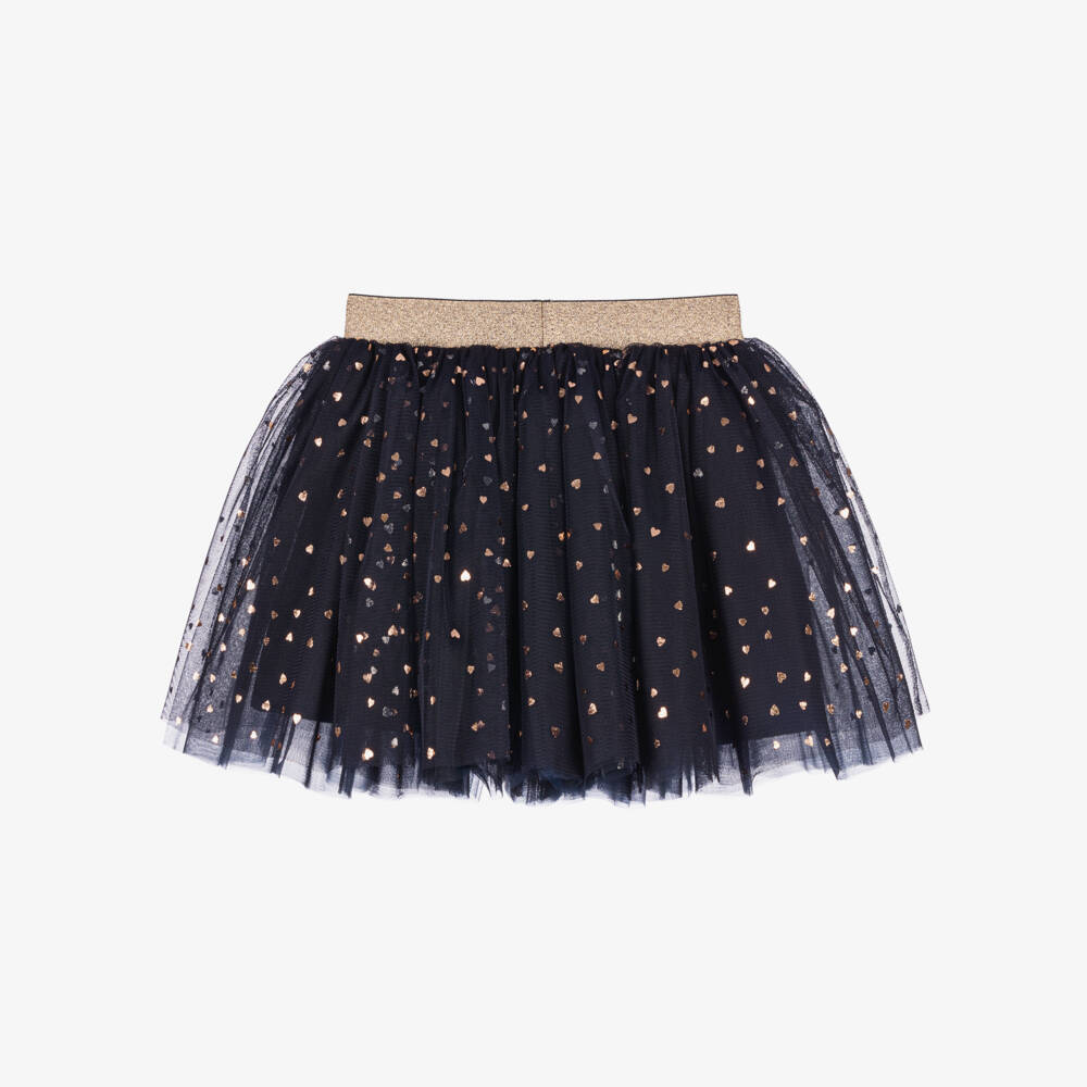 Coeur by Childrensalon-Girls Navy Tulle Heart Skirt | Childrensalon Outlet