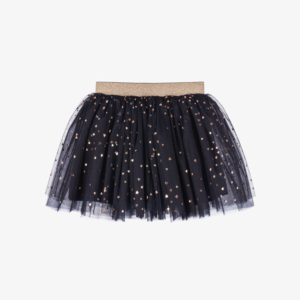 Coeur by Childrensalon-Girls Navy Tulle Heart Skirt | Childrensalon Outlet