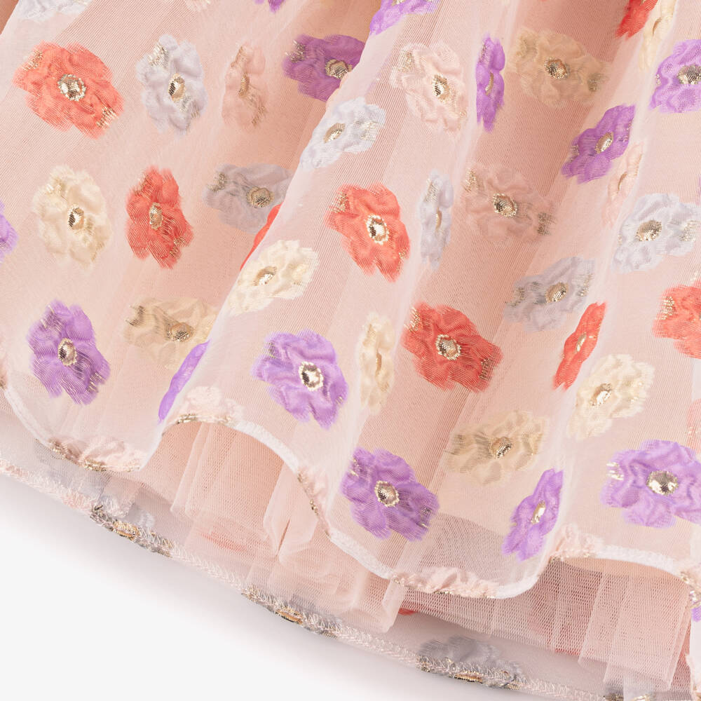 Coeur by Childrensalon-فستان وردي جاكار مزهر للبنات | Childrensalon Outlet