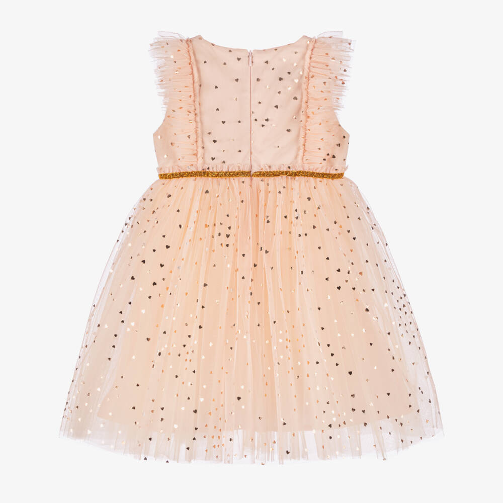 Coeur by Childrensalon-فستان تول وردي للبنات مزين بقلوب | Childrensalon Outlet