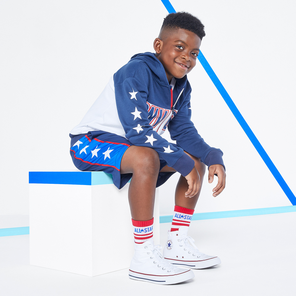 Blue store converse shorts