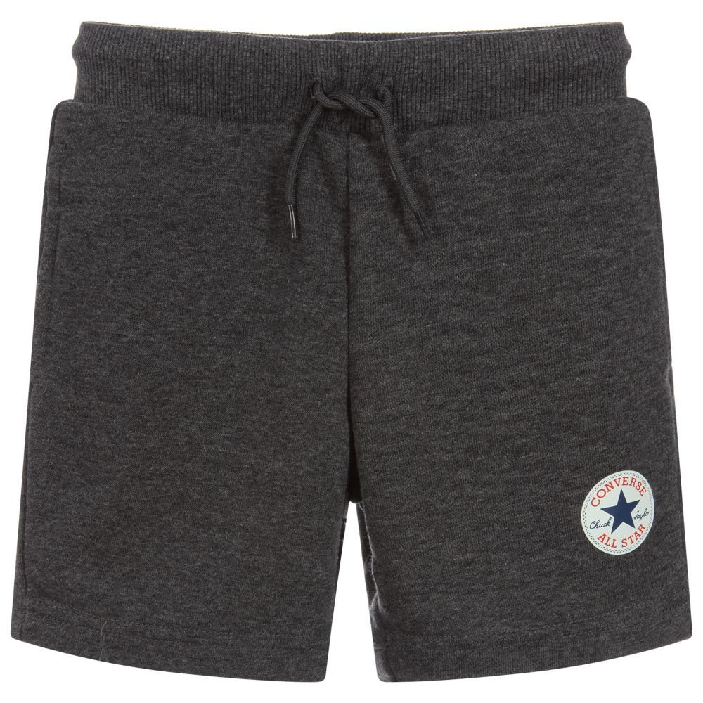 Converse - Boys Grey Cotton Jersey Shorts | Childrensalon Outlet