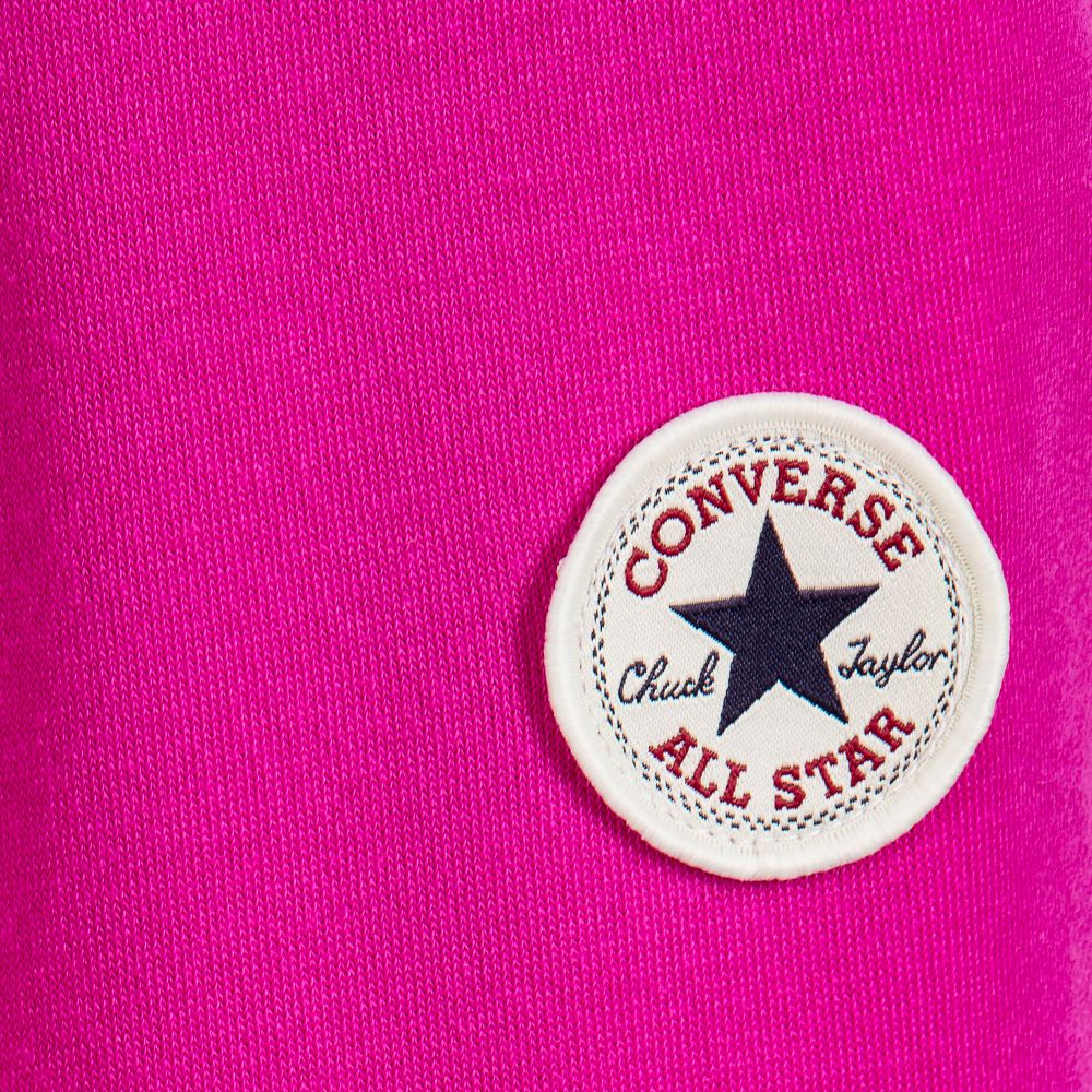 Converse-Girls Pink Cropped Joggers | Childrensalon Outlet