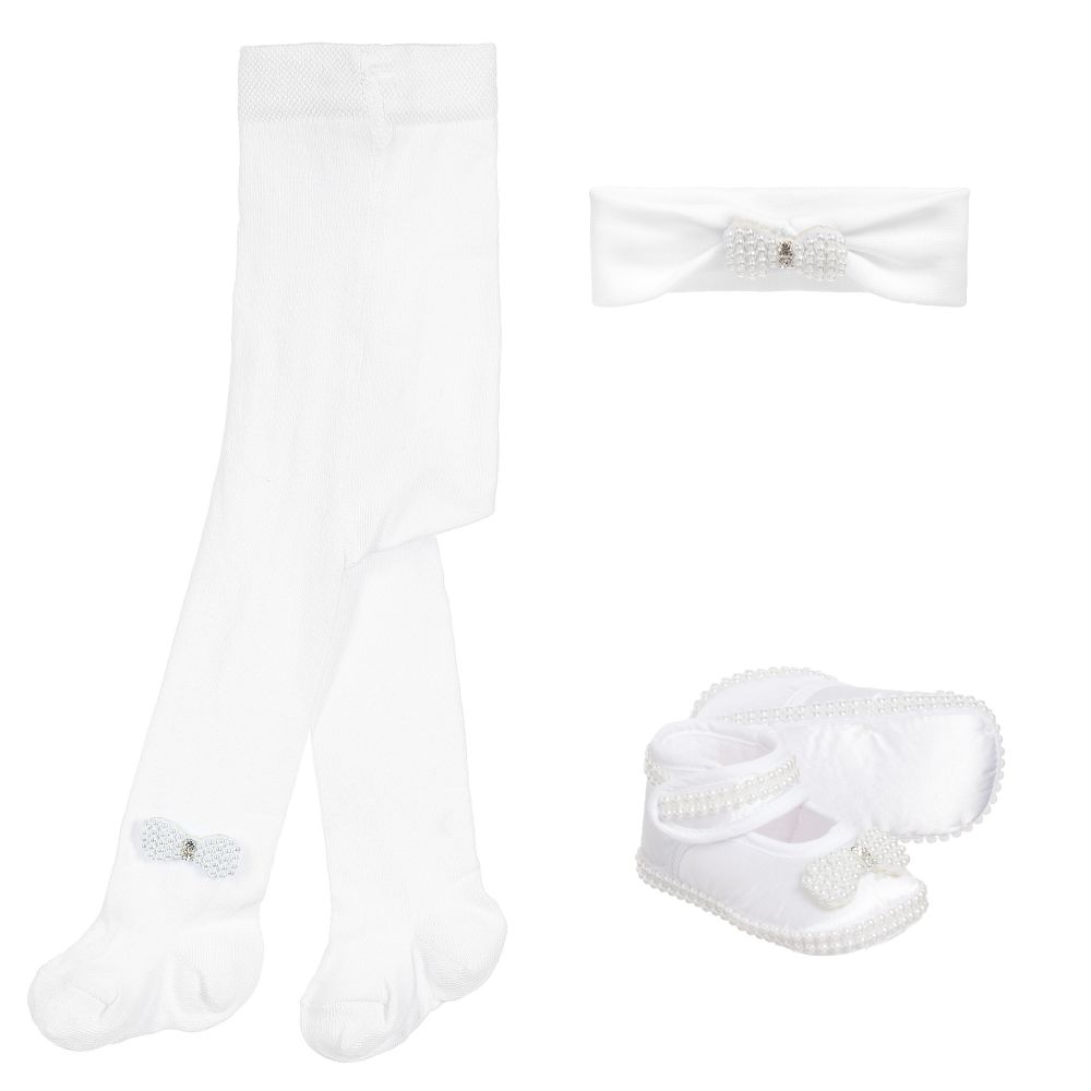 Couche Tot - Baby Girls White Gift Set | Childrensalon