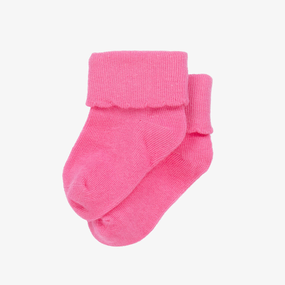 كونتري كيدز-Baby Girls Pink Cotton Ankle Socks | Childrensalon Outlet