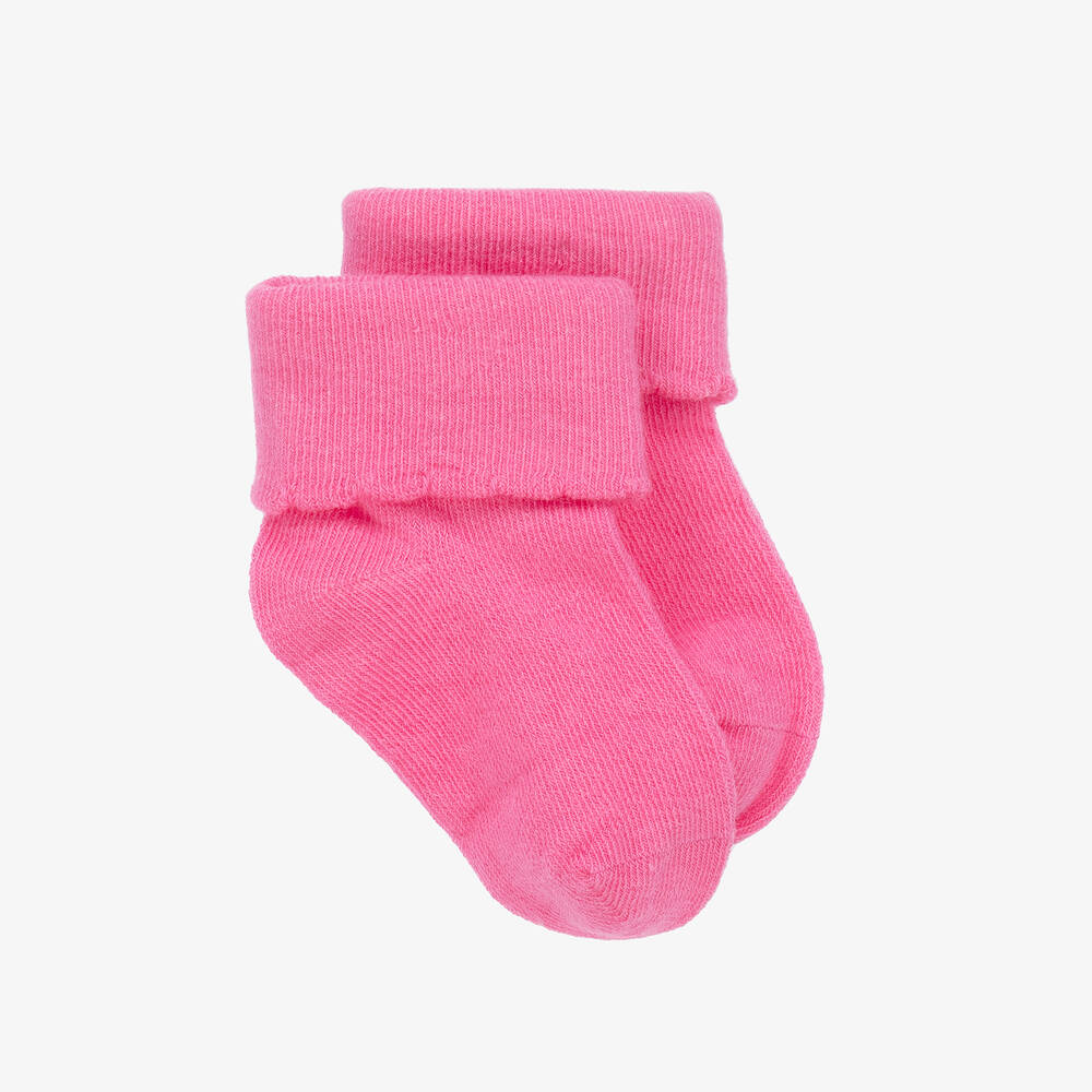 Country Kids - Baby Girls Pink Cotton Ankle Socks | Childrensalon