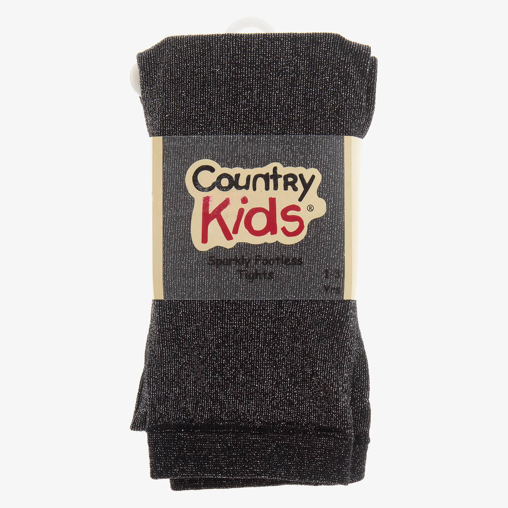 Country Kids-Черные колготки без стопы с блестками | Childrensalon Outlet