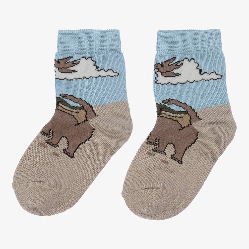 كونتري كيدز-Boys Cotton Dinosaur Socks | Childrensalon Outlet