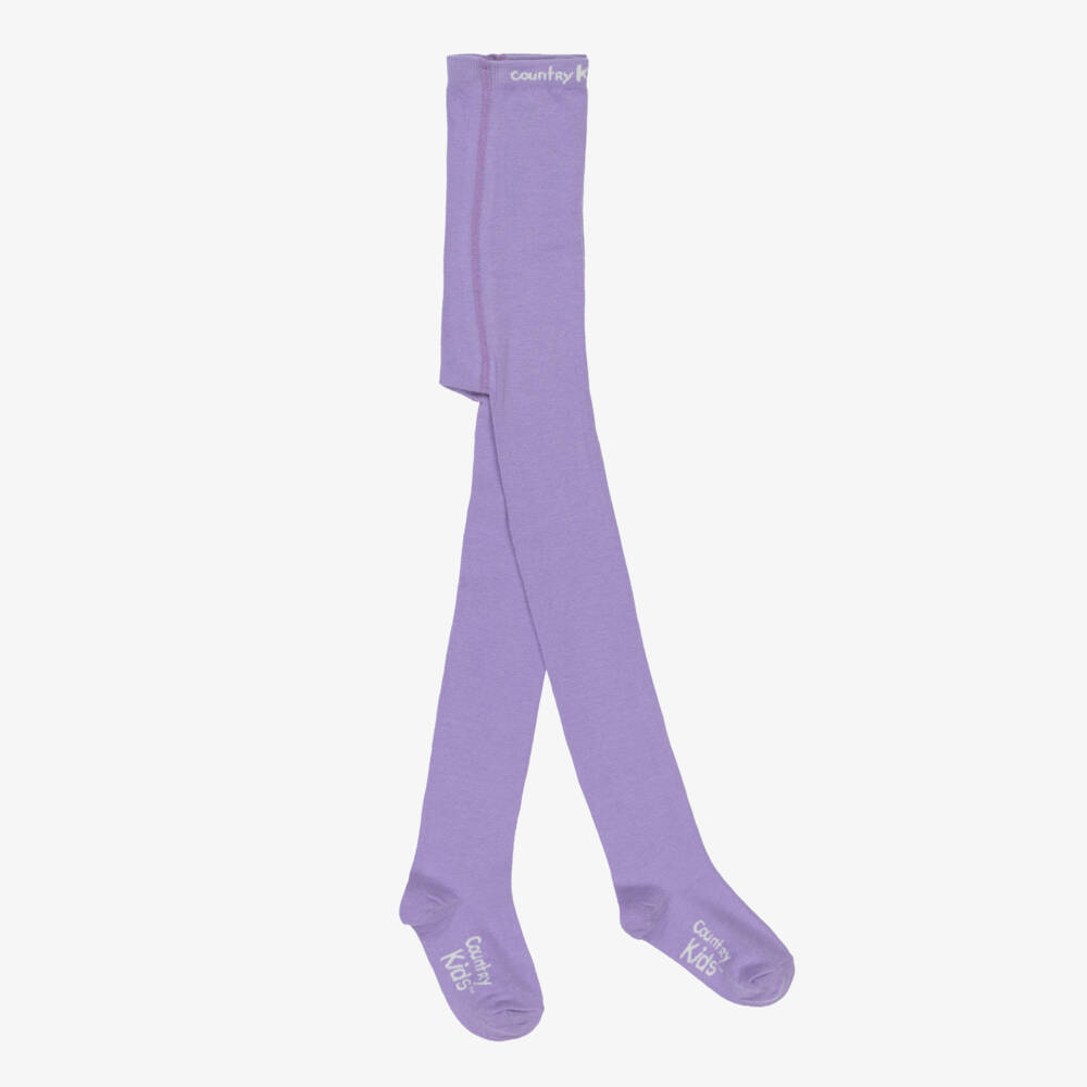 Country Kids-Girls Lavender Soft Cotton Tights | Childrensalon Outlet