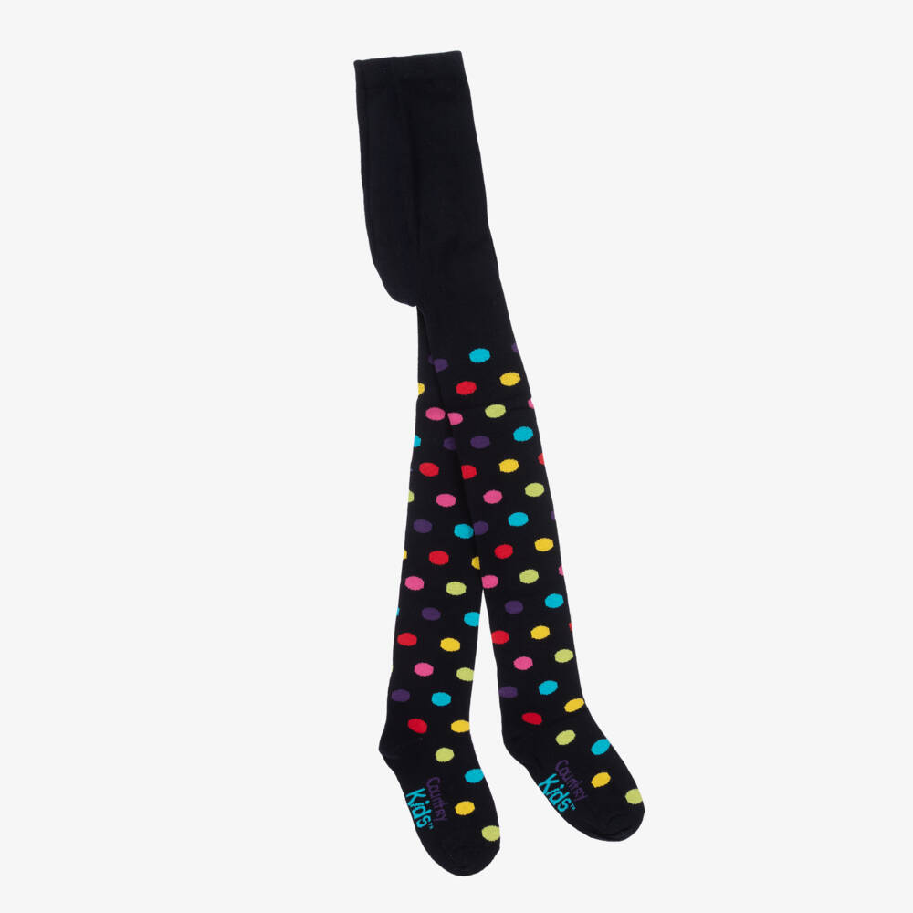 Country Kids-Girls Navy Blue Cotton Knitted Tights | Childrensalon Outlet