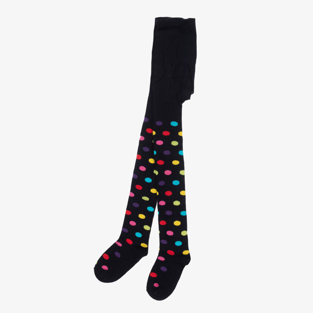 Country Kids-Girls Navy Blue Cotton Knitted Tights | Childrensalon Outlet