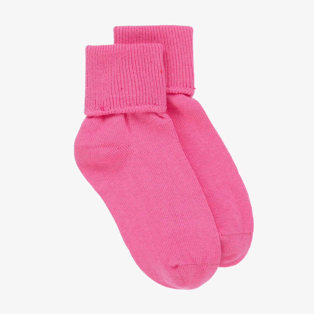 Country Kids - Girls Pink Cotton Ankle Socks | Childrensalon