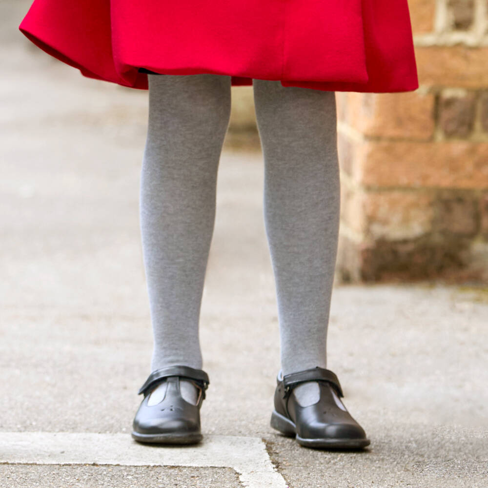 Country Kids-Grey Cotton Knitted Tights | Childrensalon Outlet