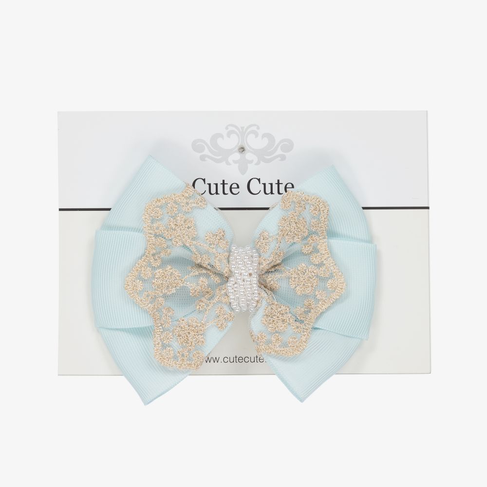 Cute Cute-طوق للرأس لون أزرق باهت للبنات (12 سم) | Childrensalon Outlet