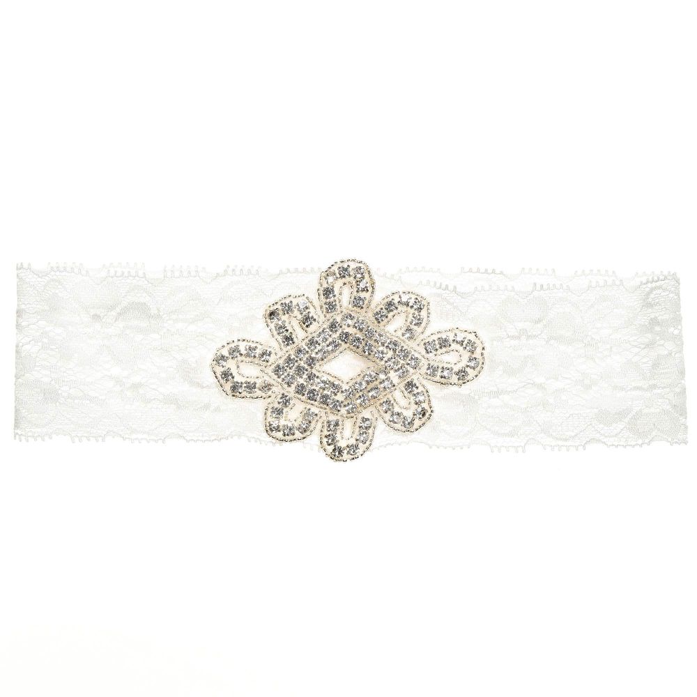 Cute Cute - Diamanté Ivory Lace Headband | Childrensalon