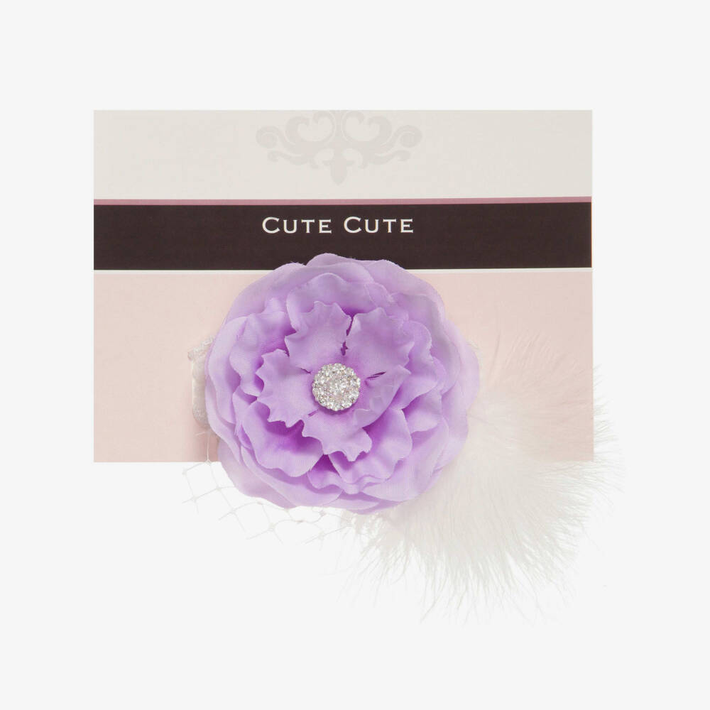Cute Cute-Flower Feather & Lace Headband | Childrensalon Outlet