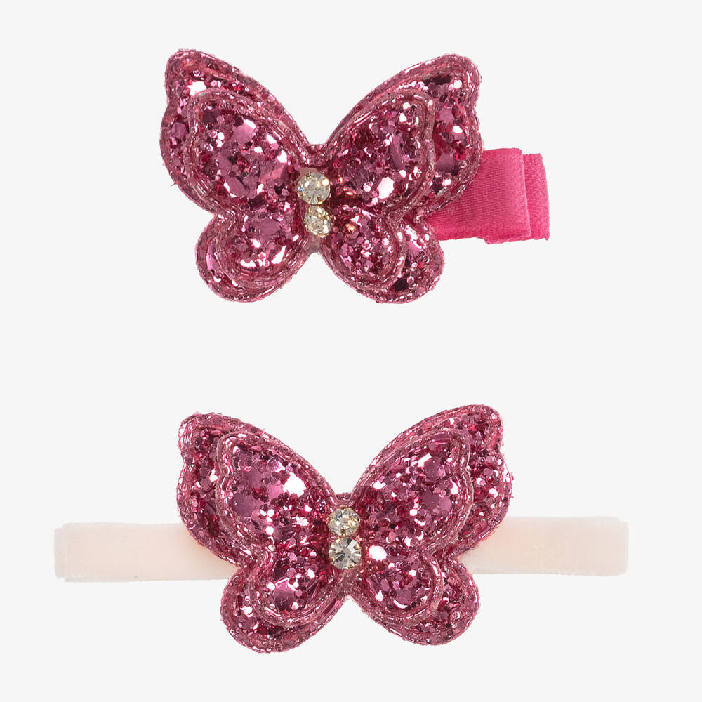 Cute Cute - Rosa Haarspange & Armbänder-Set | Childrensalon