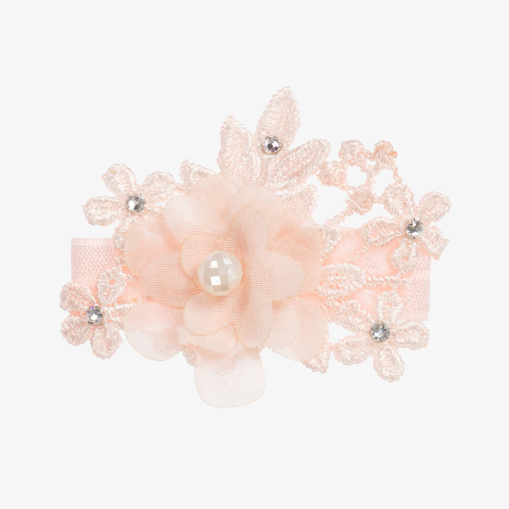 Cute Cute - Bracelet rose en dentelle et en mousseline | Childrensalon