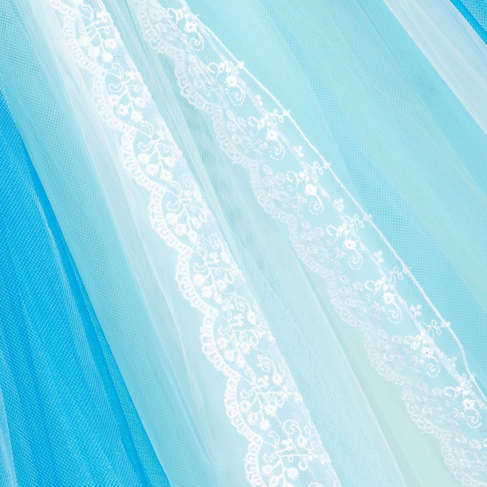 داينتي ديزي-فستان تول و ساتان لون أزرق | Childrensalon Outlet