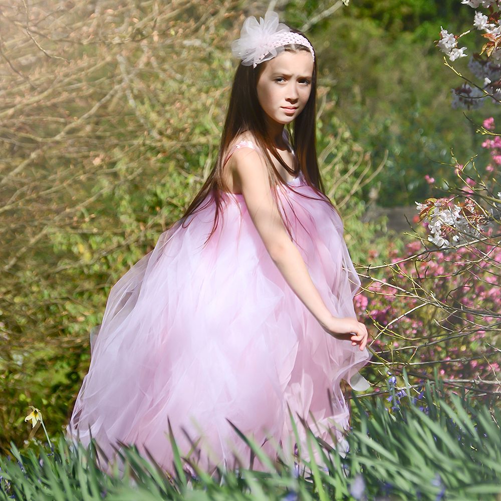 Dainty Dizzy-Girls Pink Tulle Tutu Dress | Childrensalon Outlet