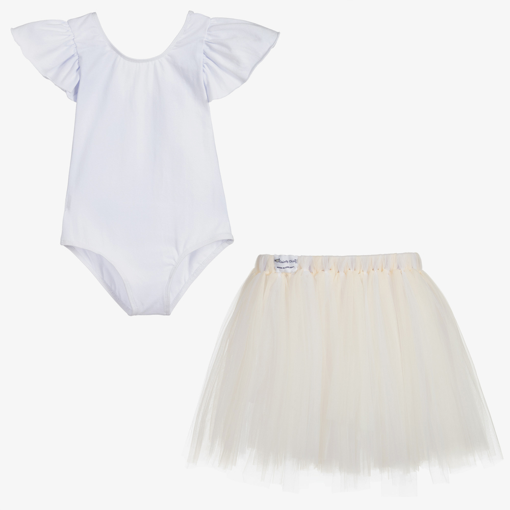 Dainty Dizzy-White & Ivory Tutu Gift Set | Childrensalon Outlet