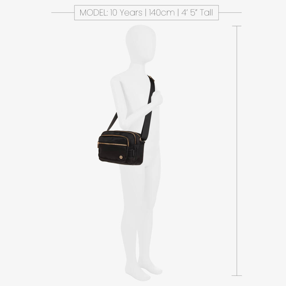 Danskin-حقيبة كروس بودي حريرية سوداء للبنات | Childrensalon Outlet