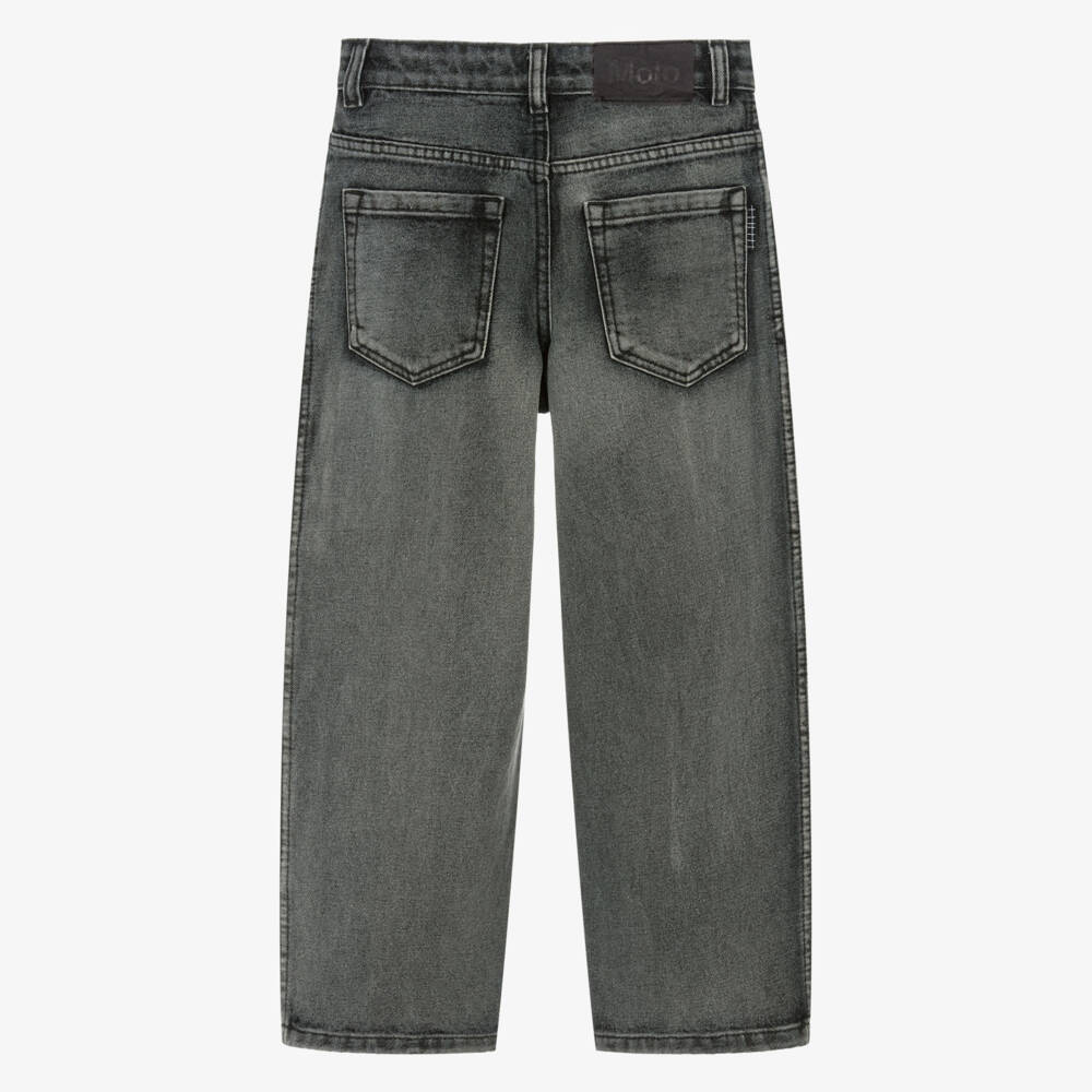 Molo-Dark Grey Washed Denim Relaxed Fit Jeans | Childrensalon Outlet