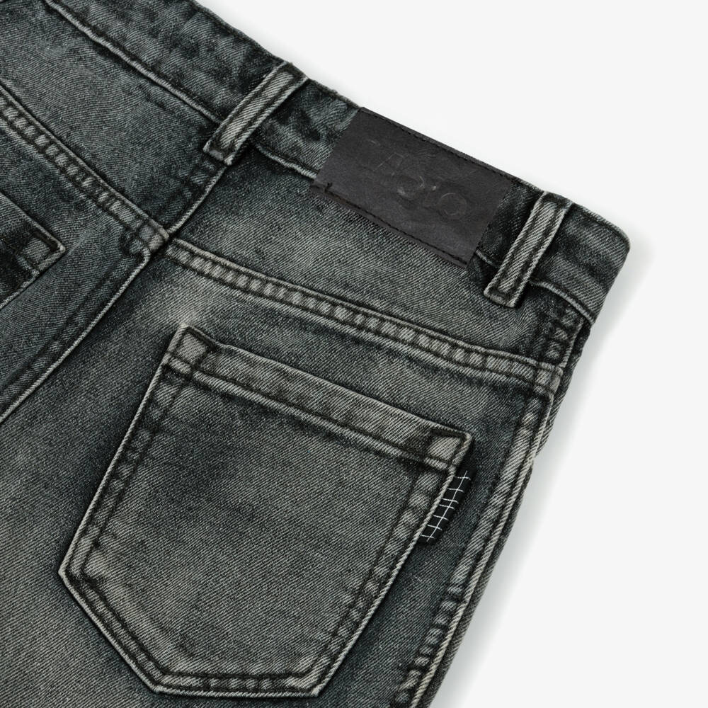 Molo-Dark Grey Washed Denim Relaxed Fit Jeans | Childrensalon Outlet