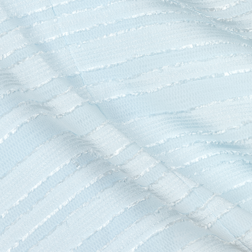 David Charles-Blue Ruffle Neoprene Dress  | Childrensalon Outlet