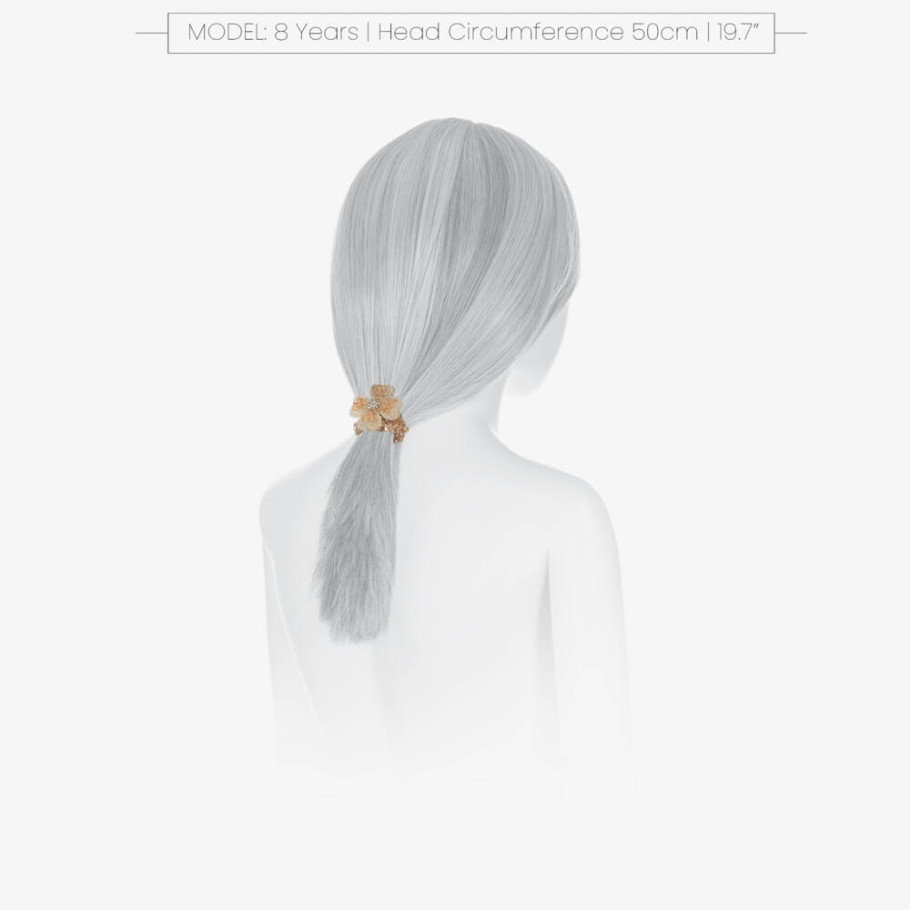 David Charles-Girls Beige Blossom Hair Tie | Childrensalon Outlet