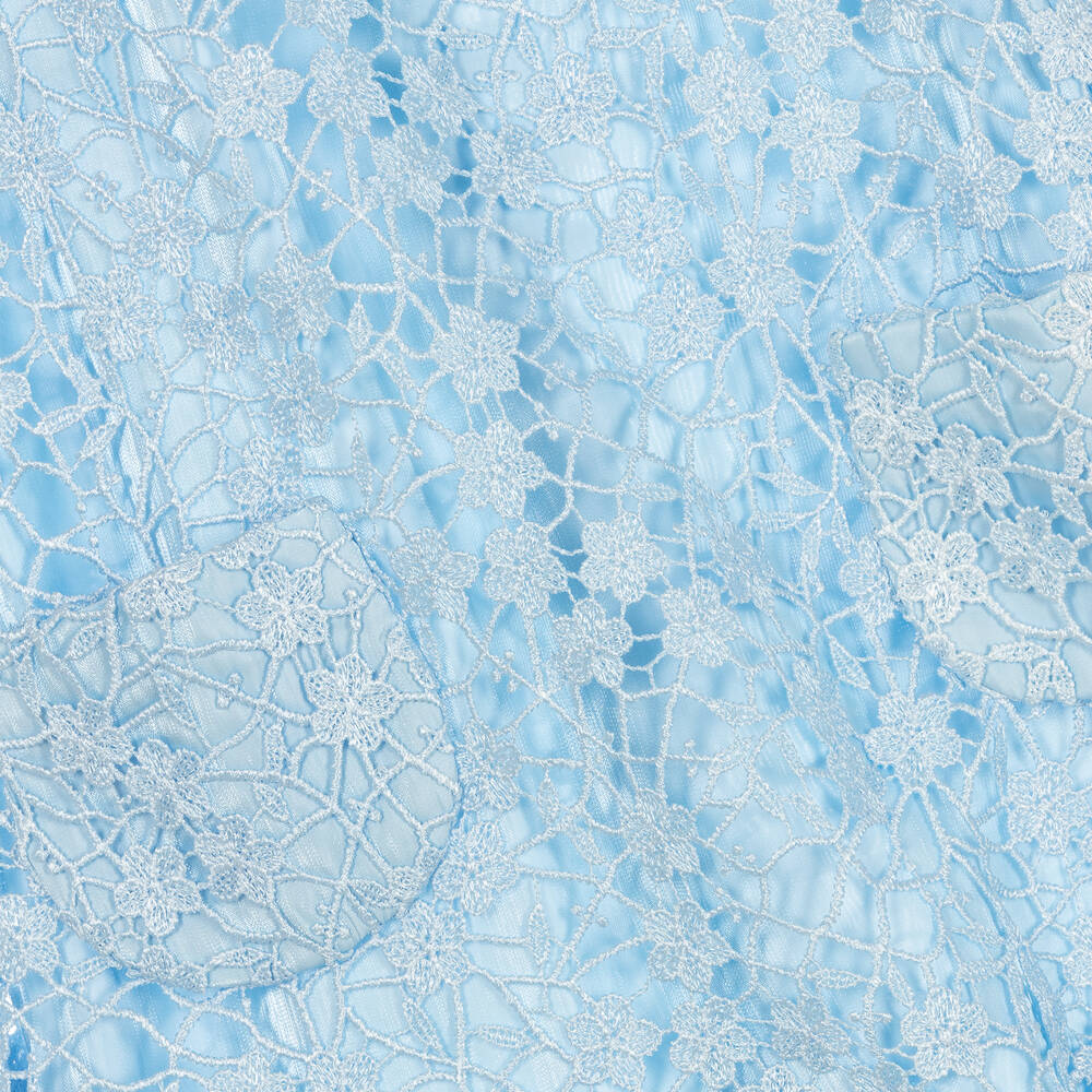 David Charles-Girls Blue Lace Dress | Childrensalon Outlet