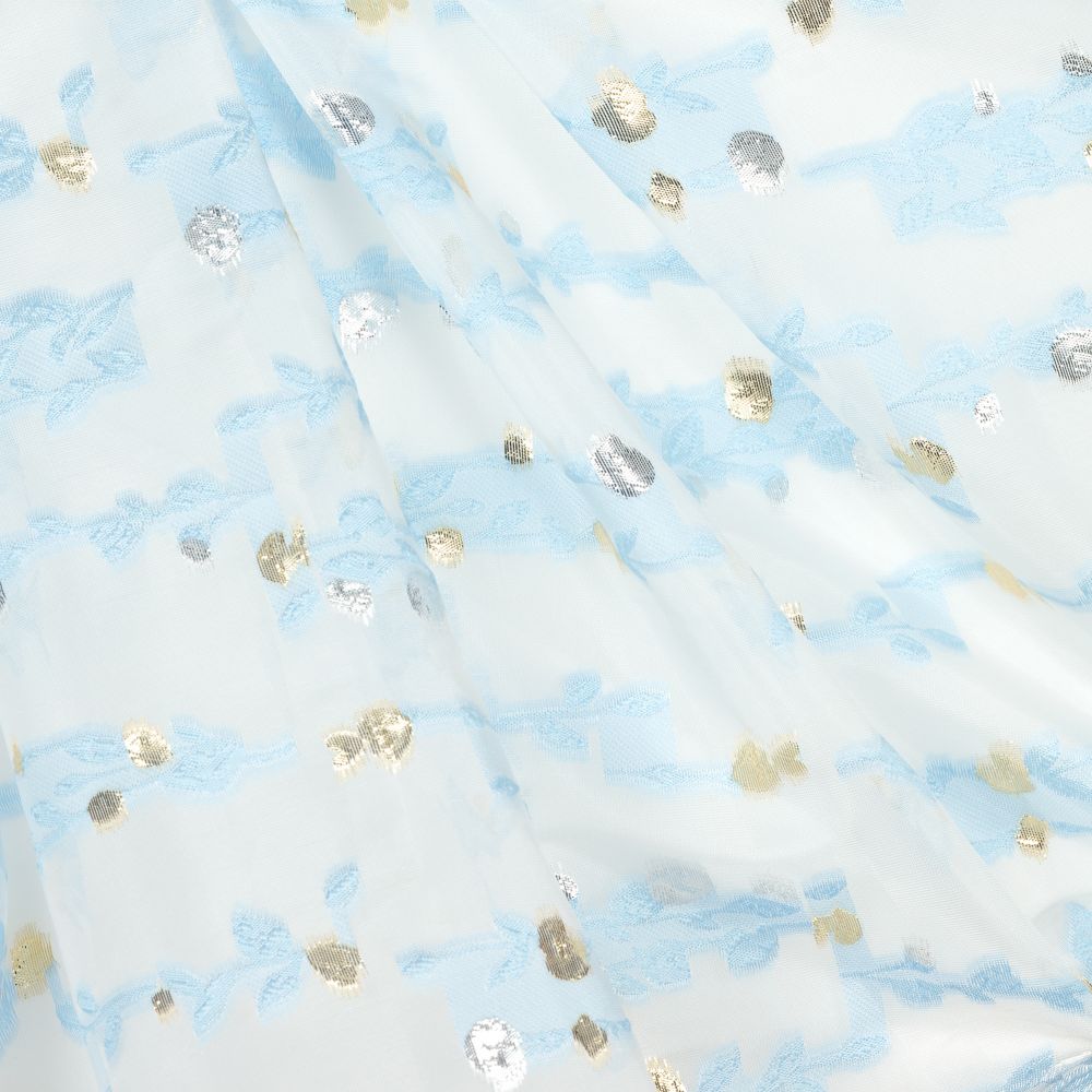 David Charles-Girls Blue Organza Dress | Childrensalon Outlet