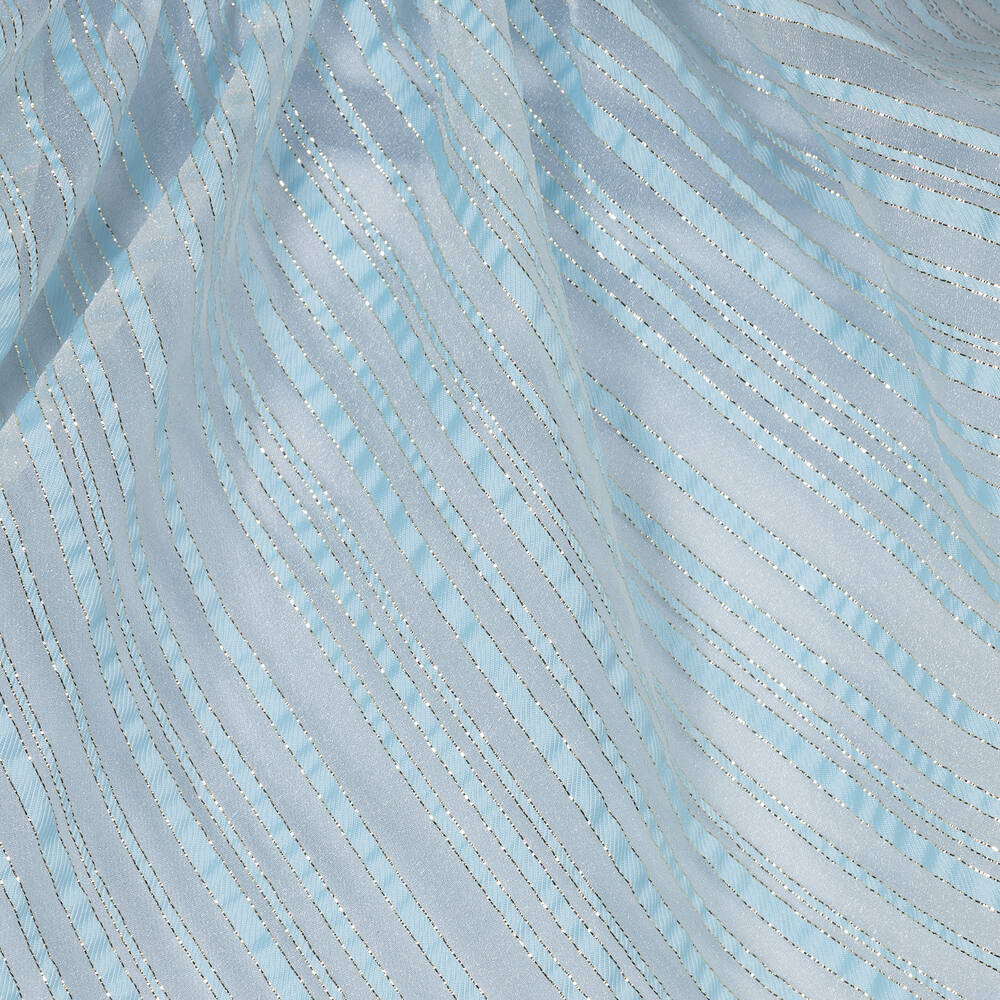 David Charles-Голубое платье из атласа и органзы с бантом | Childrensalon Outlet