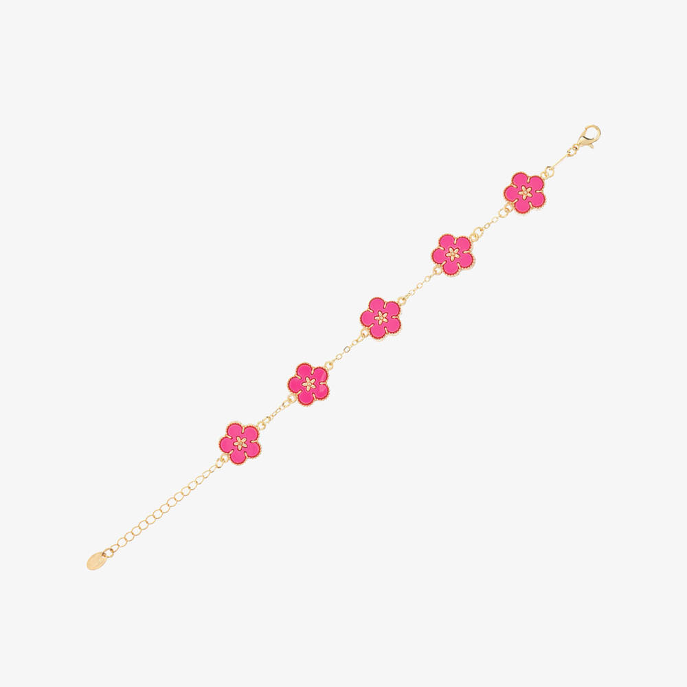 David Charles-Girls' Chic Pink Floral Bracelet | Childrensalon Outlet