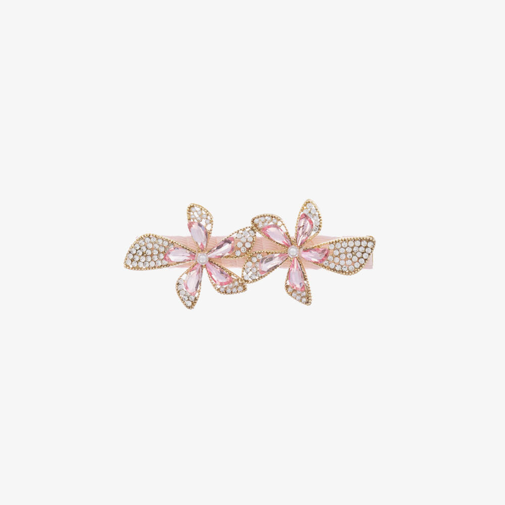 David Charles-Girls Delicate Pink Blossom Clip | Childrensalon Outlet